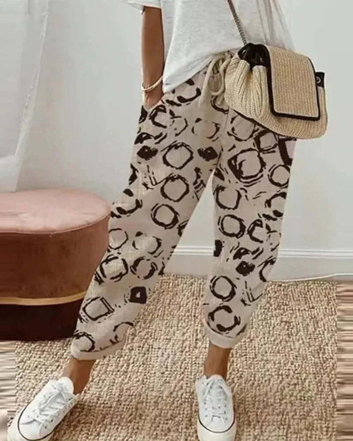 Women's Striped Casual Trousers