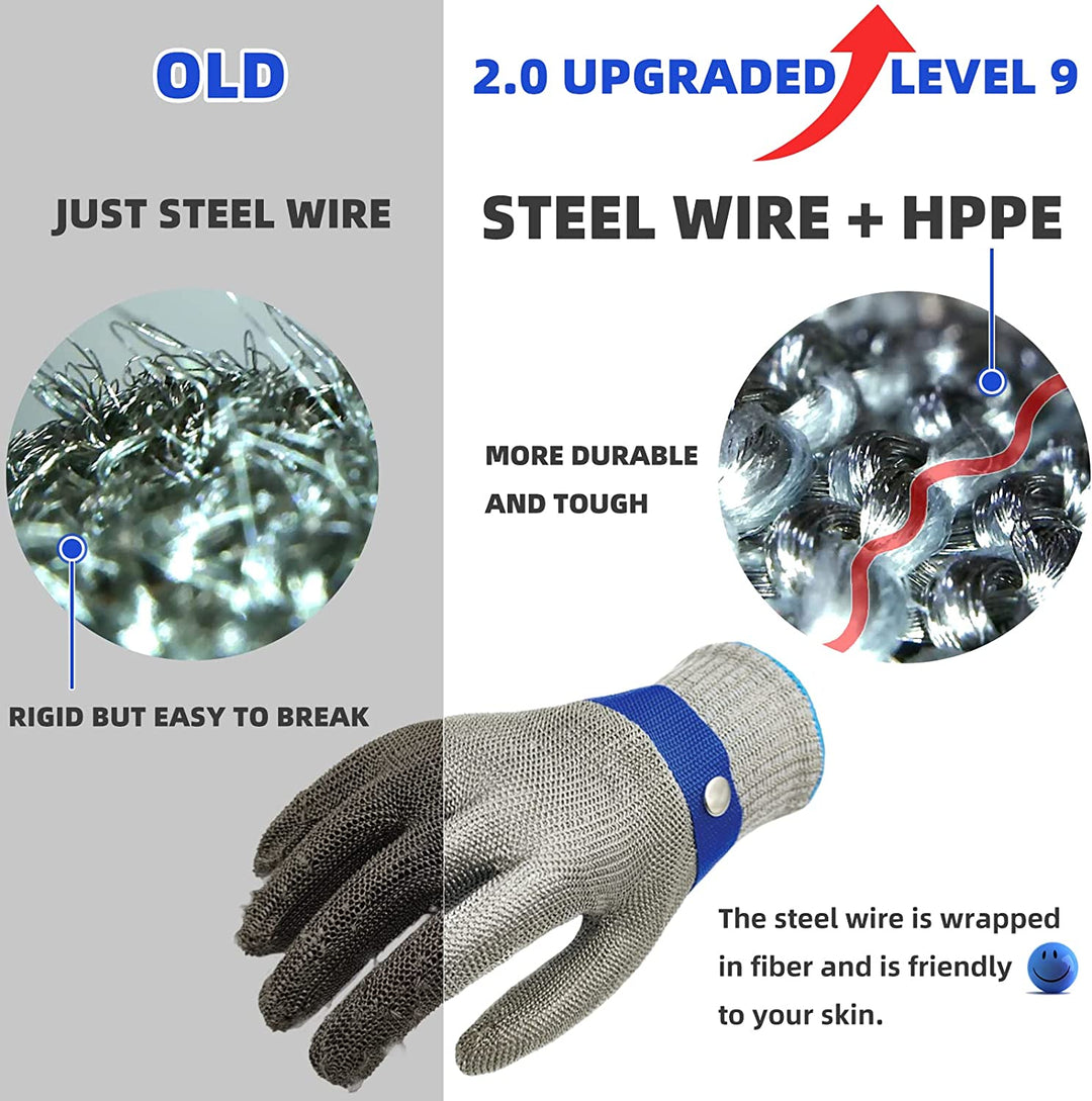 Professional chef accessory: Cut-resistant stainless steel glove for ultimate kitchen safety & food prep.