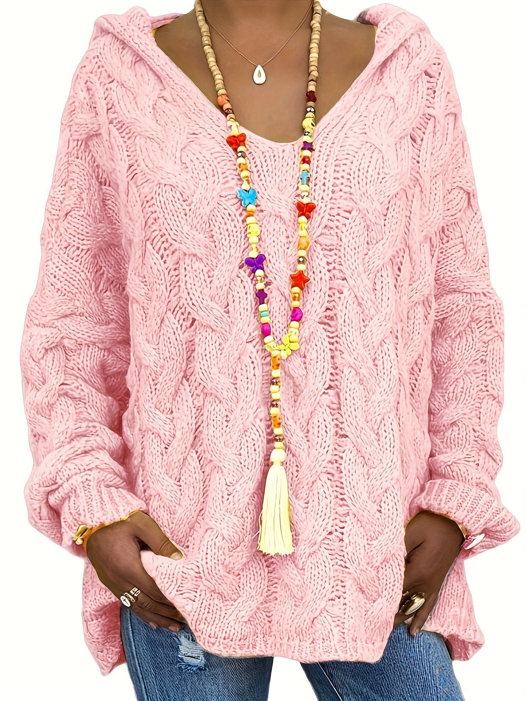 Women's oversized loose fit casual sweatshirt. Perfect for comfortable everyday spring & autumn wear. Long sleeve pullover.