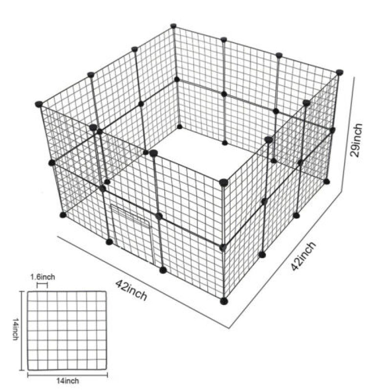 Sturdy wire dog cage playpen with door, perfect puppy pen & pet enclosure for indoor/outdoor use.
