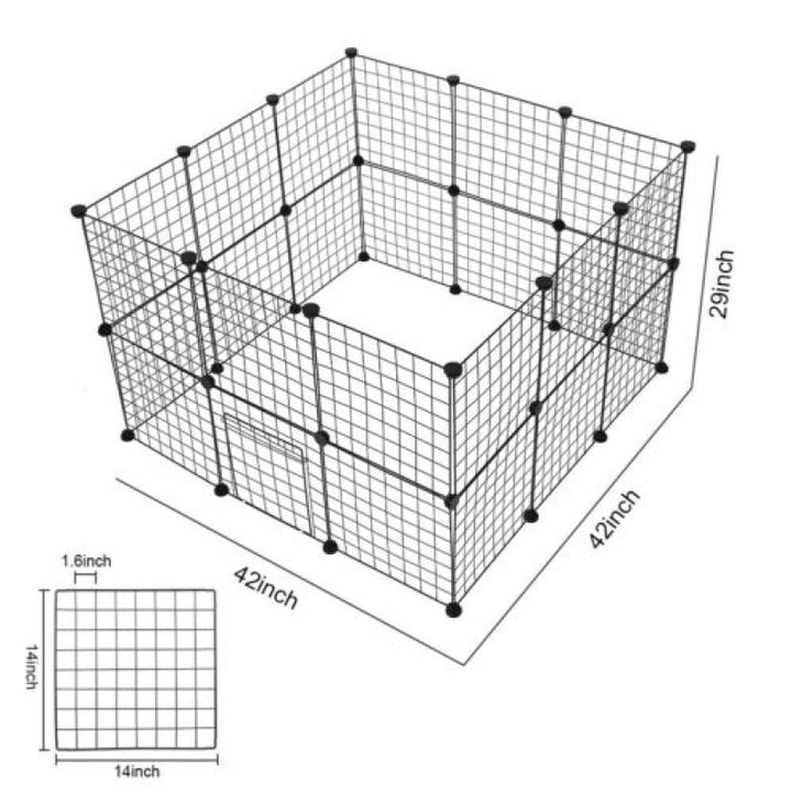 Sturdy wire dog cage playpen with door, perfect puppy pen & pet enclosure for indoor/outdoor use.