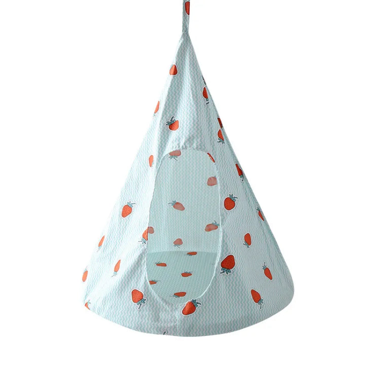 Enclosed cat tent hammock, offering privacy and a comfy pet sleep solution.