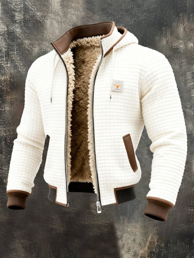 Casual men's long sleeve quilted jacket, ideal for everyday wear in winter and cool transitional seasons.
