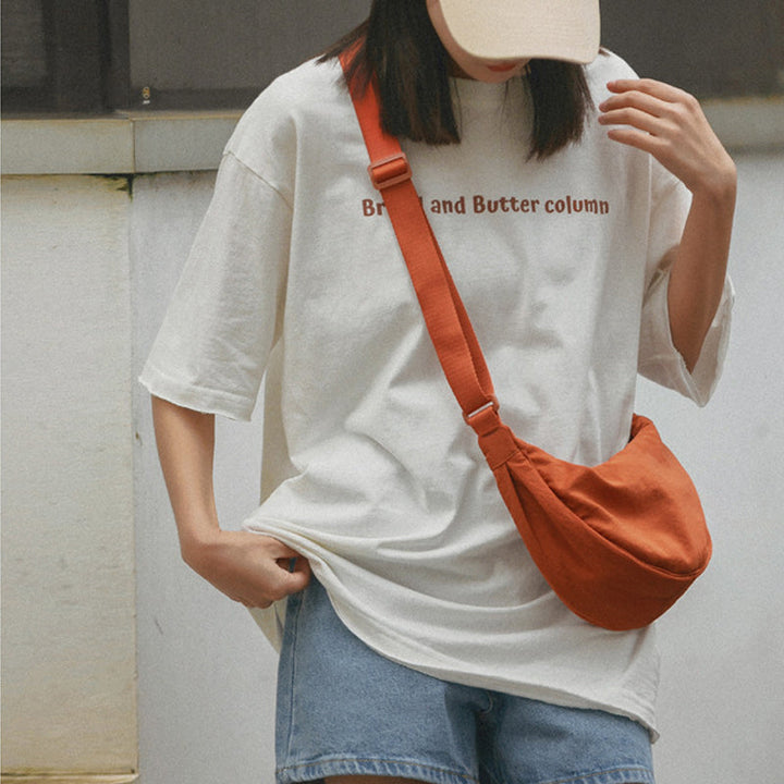Chic Women's Half Moon Shoulder Bag, perfect for organizing essentials and versatile wear.