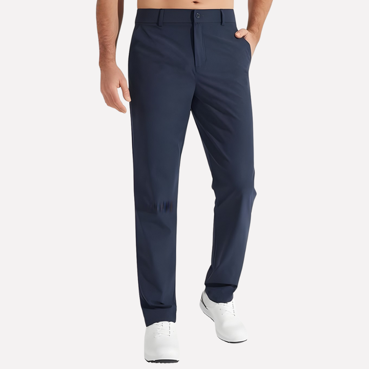Versatile men's golf trousers for course & casual wear. Tailored, quick-dry, and sleek fit for active lifestyles.