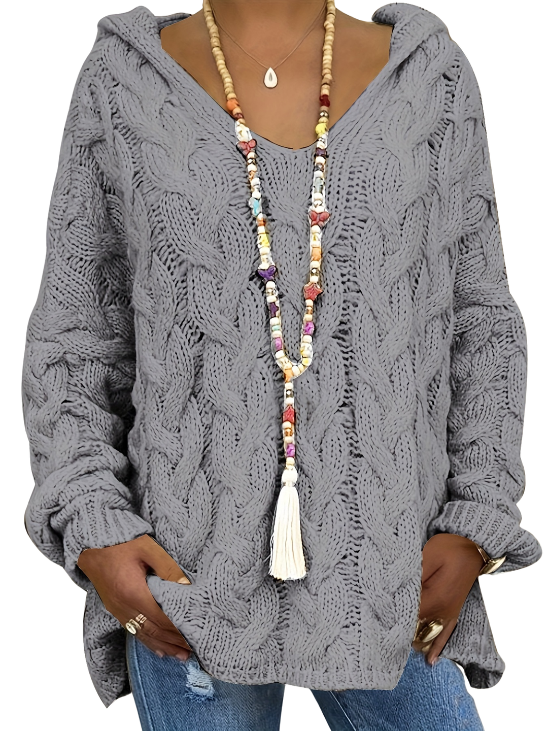 Comfortable women's casual sweatshirt, oversized & loose fit. Versatile long sleeve pullover for everyday fashion.
