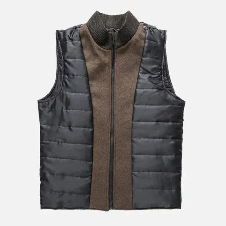 Timeless men's stand collar overcoat, offering comfort and sophisticated style for winter.