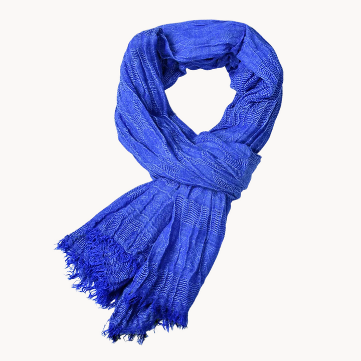 High-quality men's soft cotton linen blend scarf, providing ultimate cozy comfort and sophisticated style.