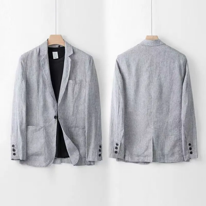 Comfortable men's loungewear set with button cardigan and matching relaxed trousers.