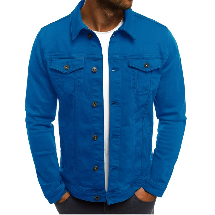 New men's button-up lightweight summer jacket, classic style for effortless fashion.