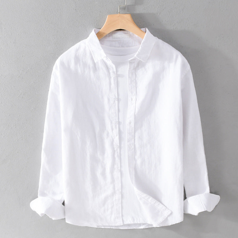 Men's relaxed fit casual long sleeve shirt, perfect for everyday comfort & style. Button-up collared design.