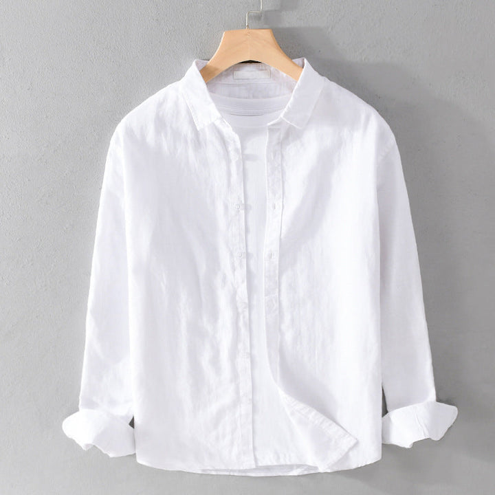Men's relaxed fit casual long sleeve shirt, perfect for everyday comfort & style. Button-up collared design.