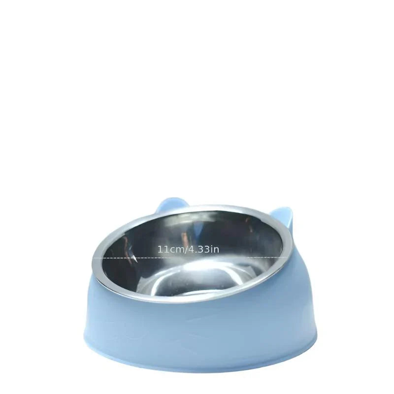 Cat feeding station: Raised bowl reduces neck strain, aids digestion.