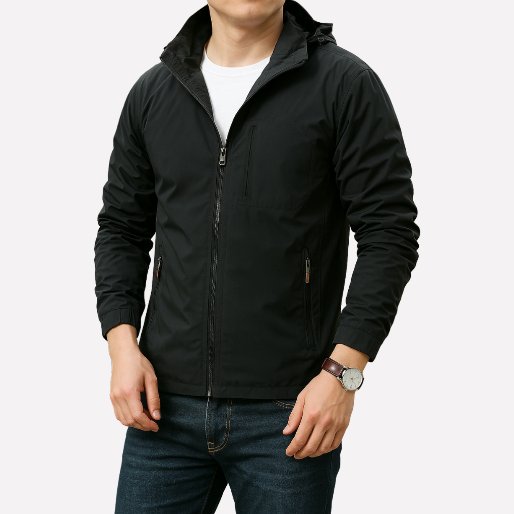 Men's everyday transitional jacket. Lightweight zip-up for spring & autumn. A versatile outerwear staple.