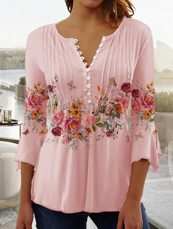 Chic long sleeve women's top. Versatile and elegant for comfortable everyday fashion.
