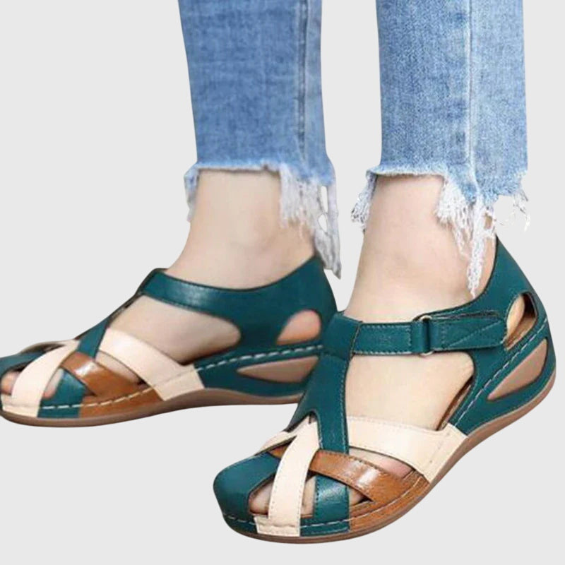 Supportive women's orthopaedic wedge sandals for ultimate comfort, foot pain relief, and stylish summer casual look.