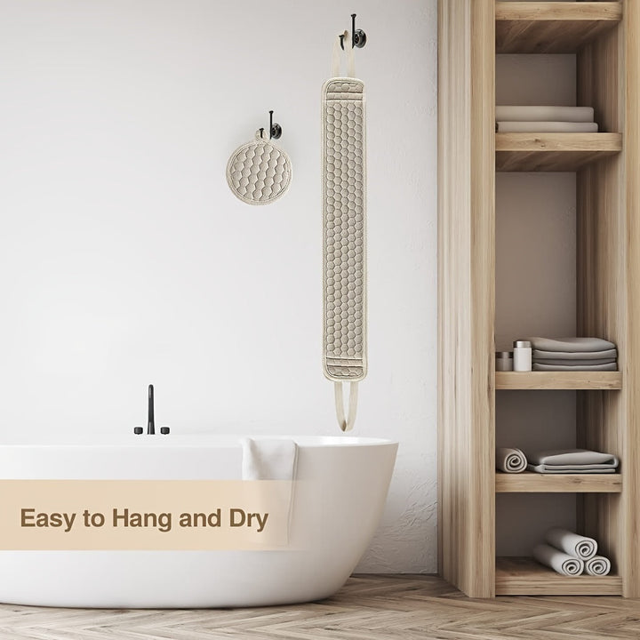 Refreshing bath tool: unisex back scrubber for invigorating deep cleansing, gentle scrub & improved skin.