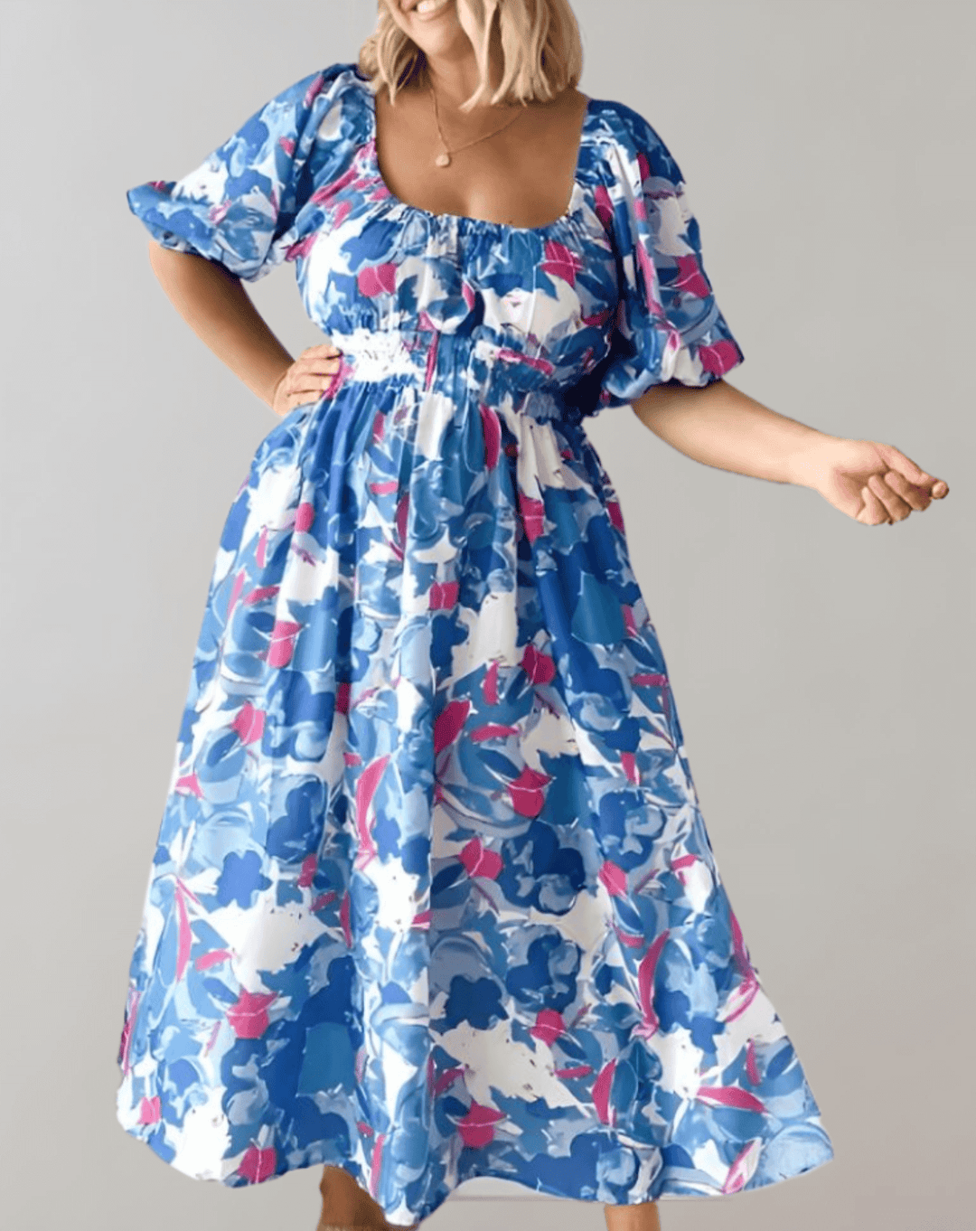 Women's Summer V-Neck Midi Dress