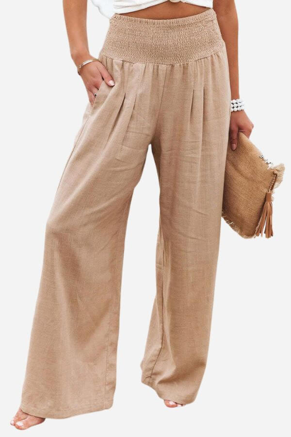 Women's Wide Leg Casual Trousers - Comfortable & Stylish