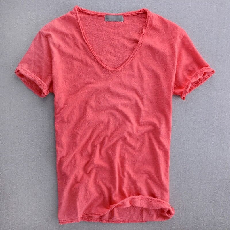 Soft women's round neck t-shirt with short sleeves, perfect comfortable top for casual daily wear.