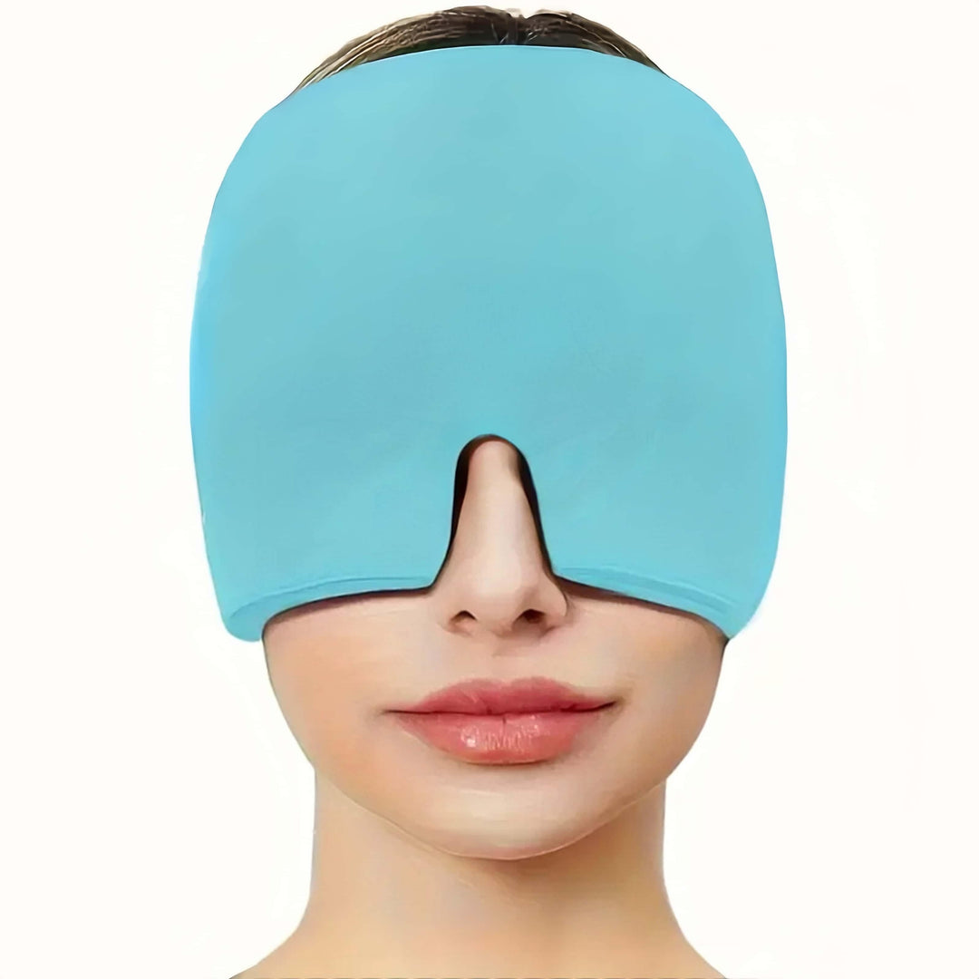 Unisex cooling migraine relief hat with soft gel, perfect for soothing head pain and headaches.
