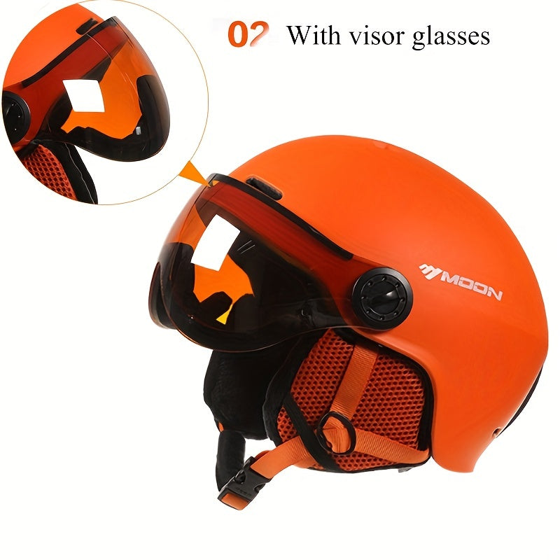 Impact-resistant ski helmet, designed for maximum safety during intense skiing and snowboarding.