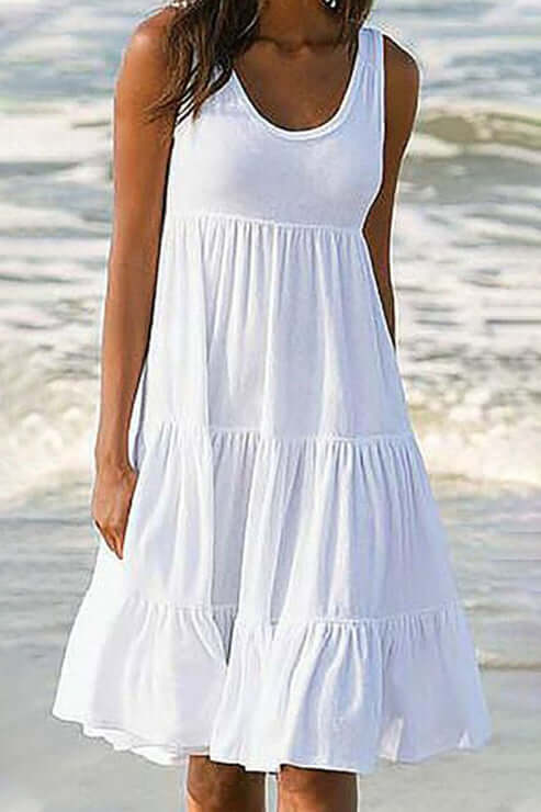 Women's Patchwork Tiered Cake Dress