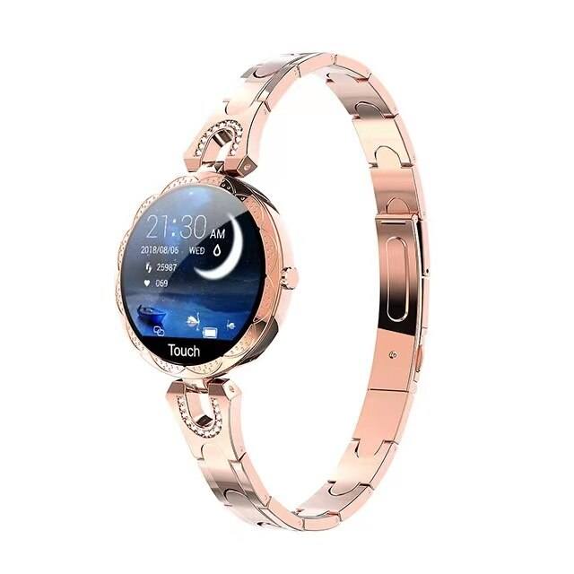 Unisex fitness tracker smartwatch worn on a wrist, perfect for tracking workouts & daily activities with ease.