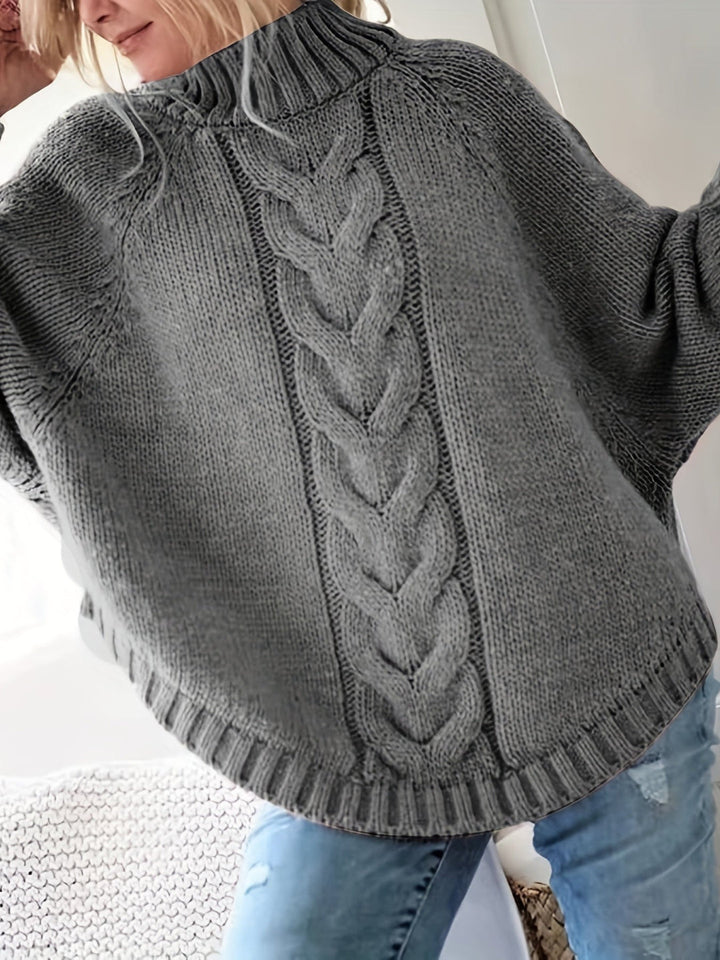 Soft knitted women's pullover sweater, elegant long sleeve design, offering stylish and comfortable fashion.