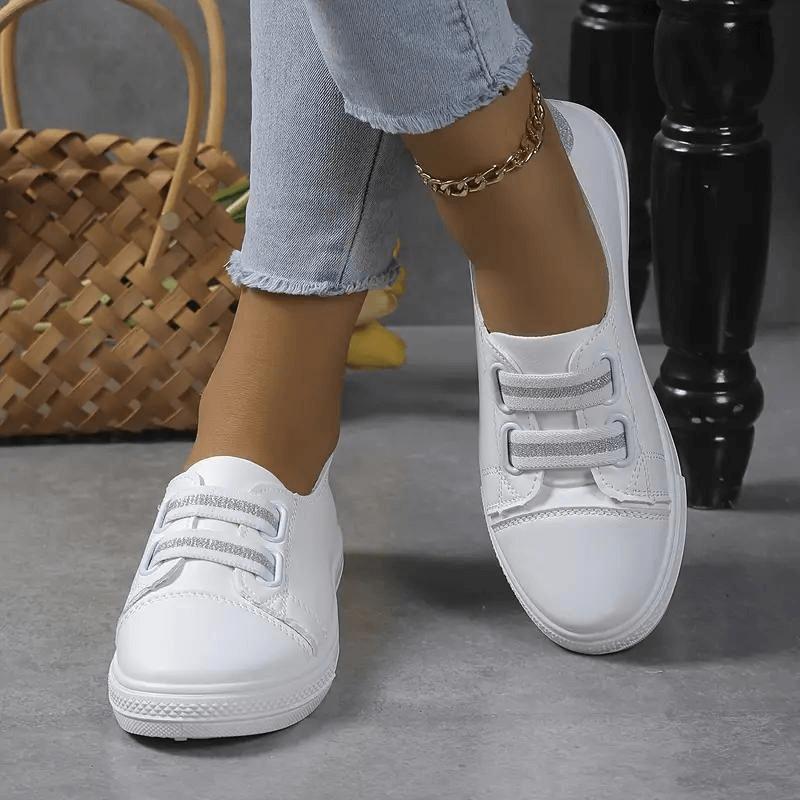 Women's Slip-On Trainers - Rounded Toe - Durable Sole