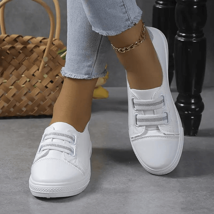 Women's Slip-On Trainers - Rounded Toe - Durable Sole