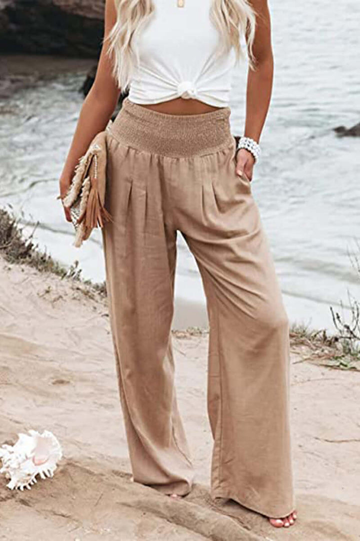 Women's Wide Leg Casual Trousers - Comfortable & Stylish