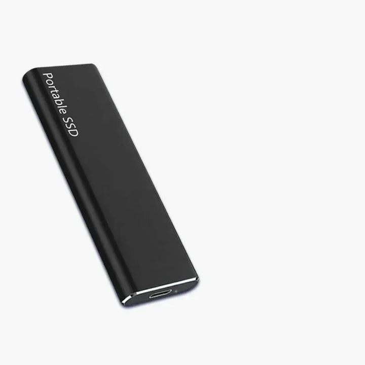 4TB USB-C portable external hard drive for data backup, universal compatibility, and slim digital storage.