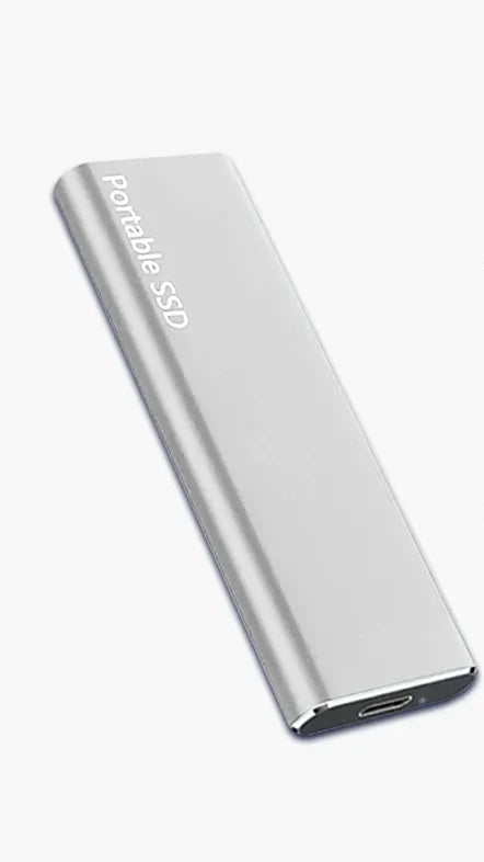 Compact 4TB USB-C external hard drive for secure data backup & portable digital storage, perfect for home office tech.