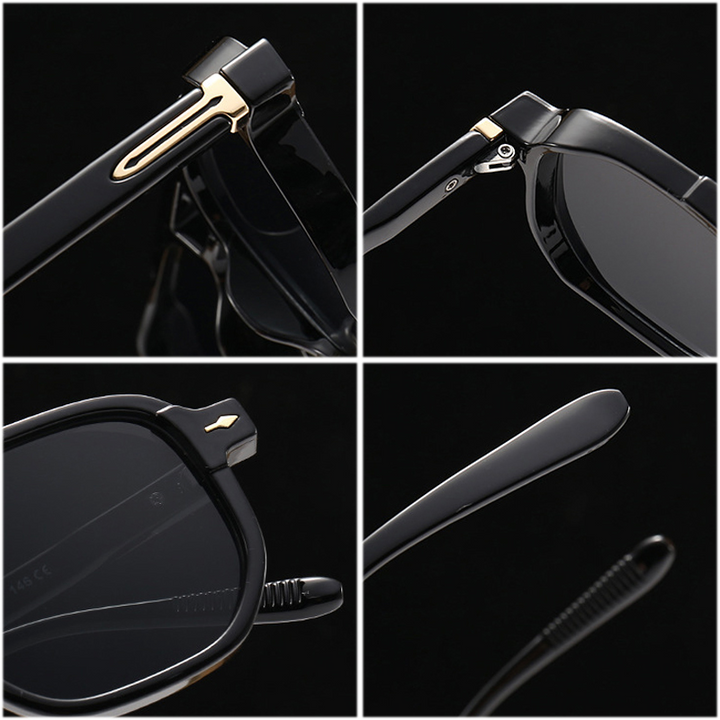 Classic black unisex eyewear, offering full UV eye protection and a stylish look.