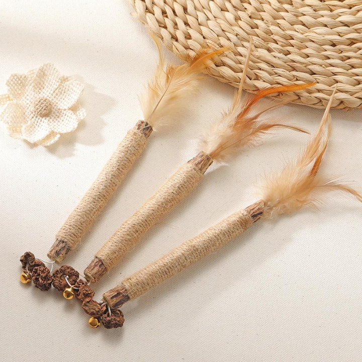 5-pack natural silvervine cat dental chews for healthy teeth. Organic chew sticks reduce plaque & bad breath.