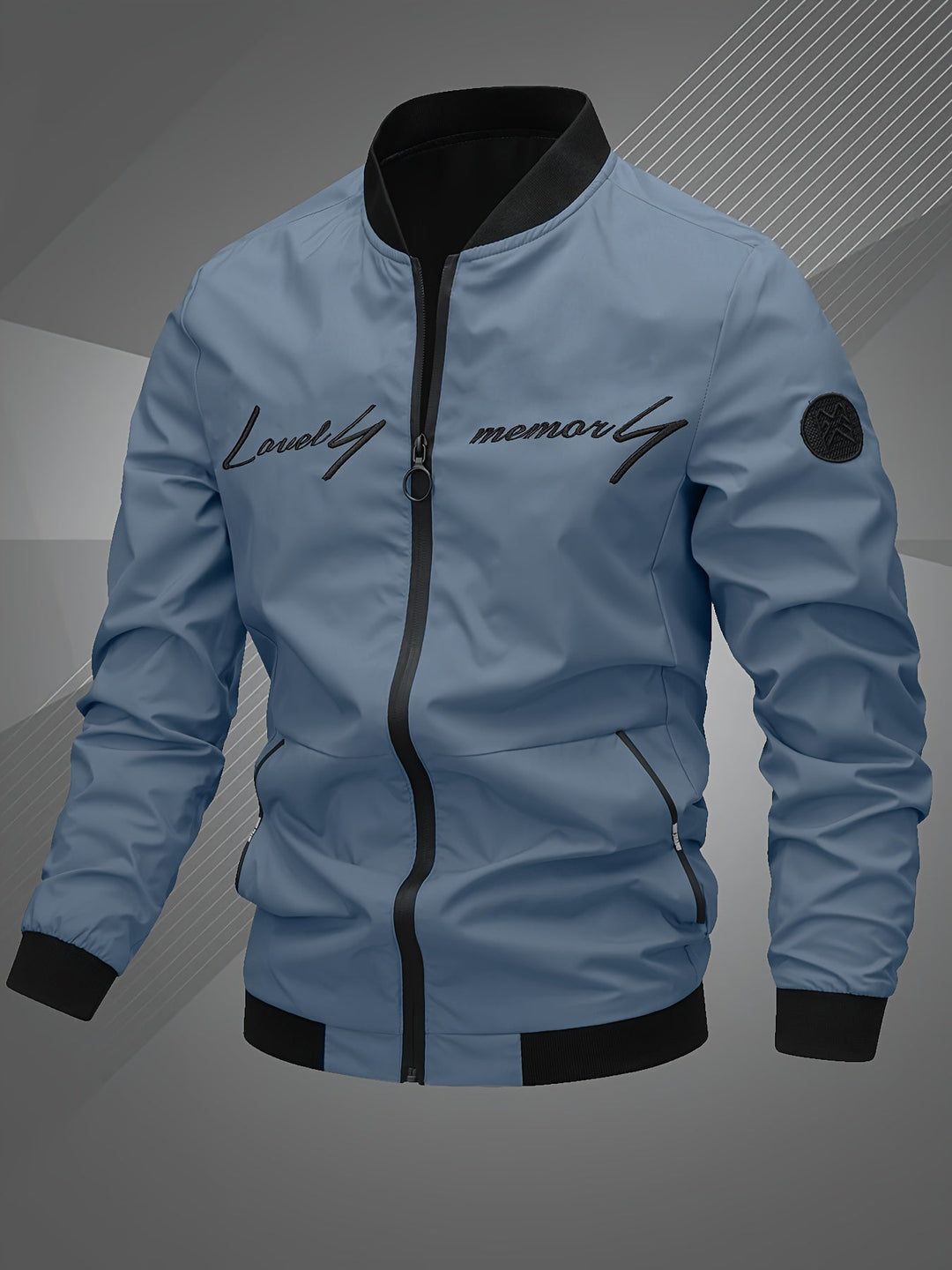 Classic men's logo bomber jacket, a sleek zip-up design offering comfort and modern style.