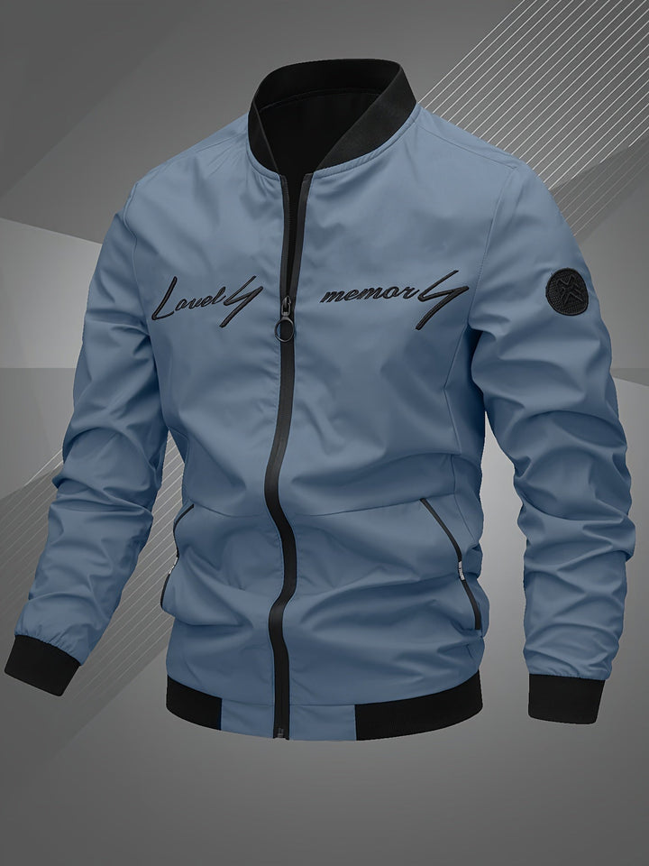 Classic men's logo bomber jacket, a sleek zip-up design offering comfort and modern style.
