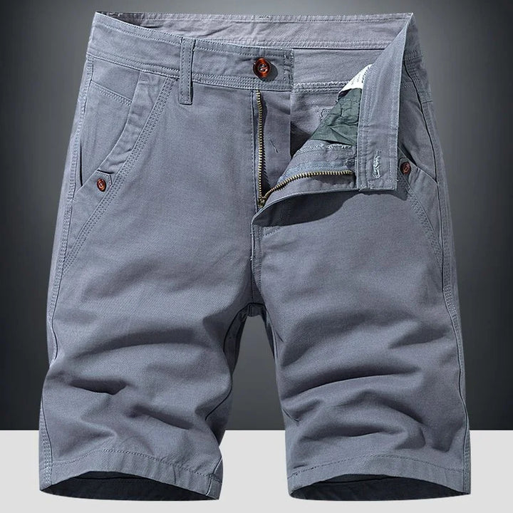 Men's relaxed fit summer chino shorts in sand, perfect for casual comfort and warm weather style.