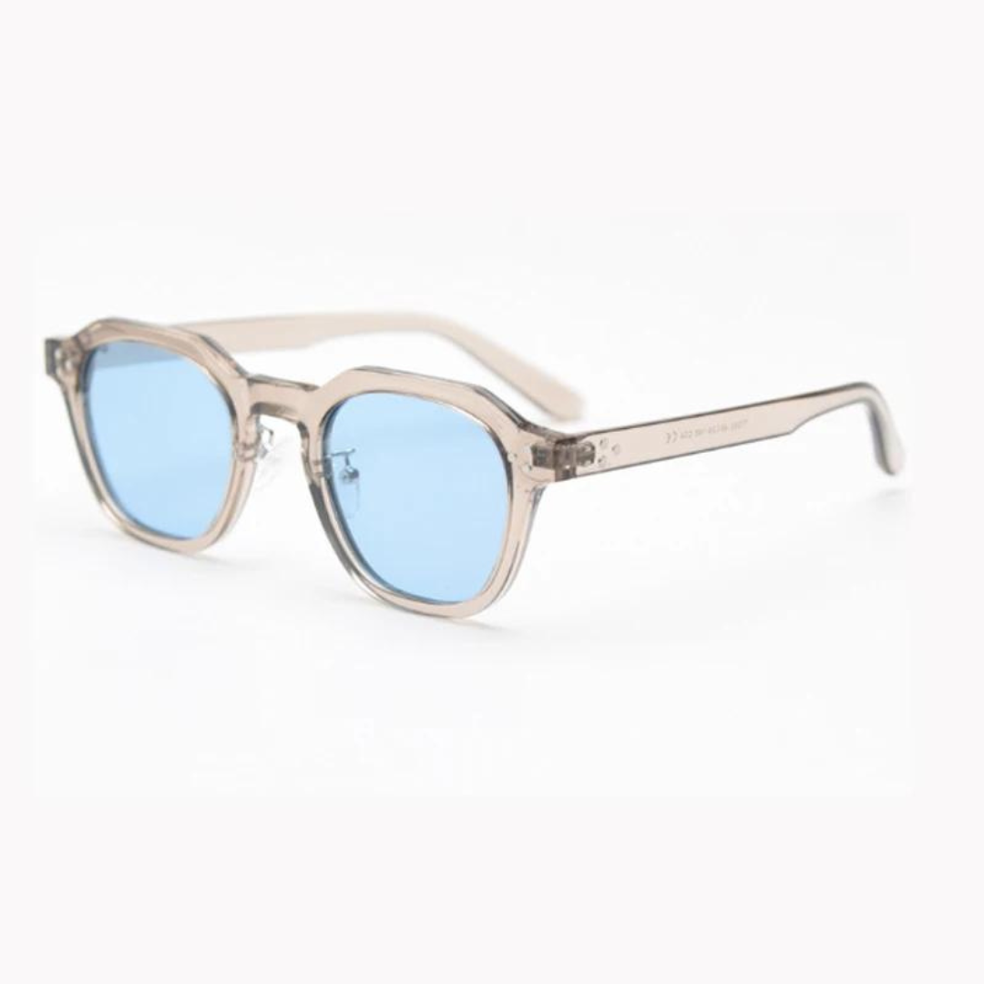 Unisex angular sunglasses for eye protection, travel essentials.