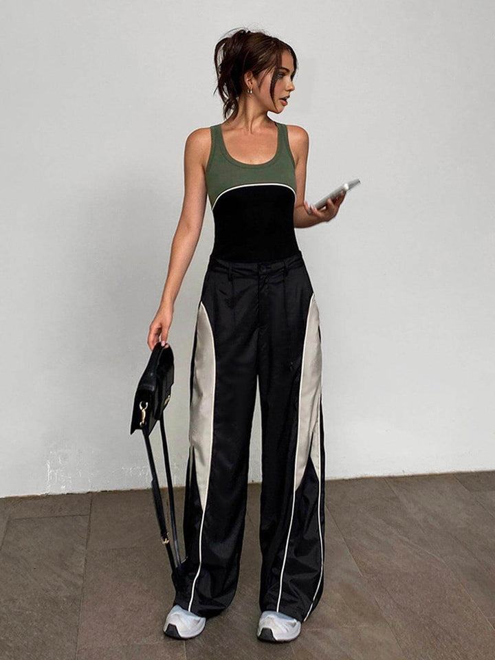 Women's Patchwork Baggy Drawstring Pants