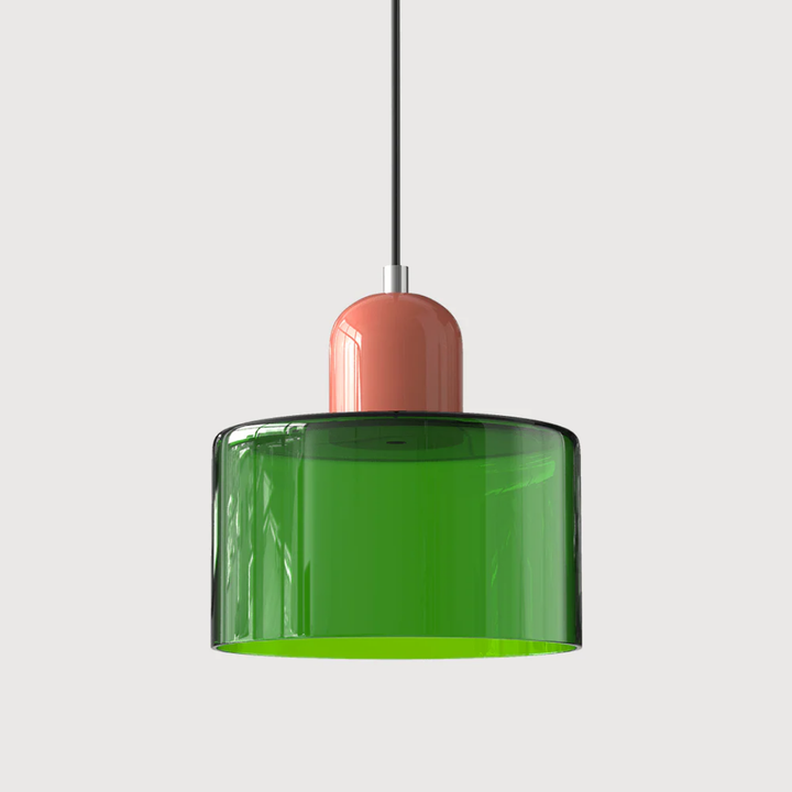 Retro interior design pendant lamp, glass, adjustable, for a unique look.