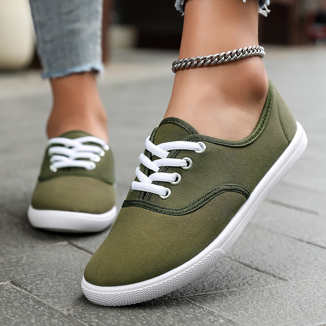 Versatile women's comfortable low-top lace-up walking shoes for daily casual style.