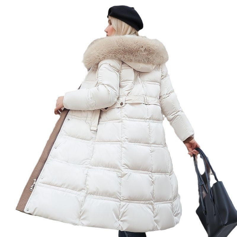 Warm fall fashion women's coat with tailored fit & sophisticated style. Removable hood included.