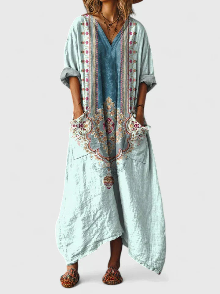 Graceful women's elegant maxi dress. This flowy formal dress is perfect versatile evening wear for special occasions.