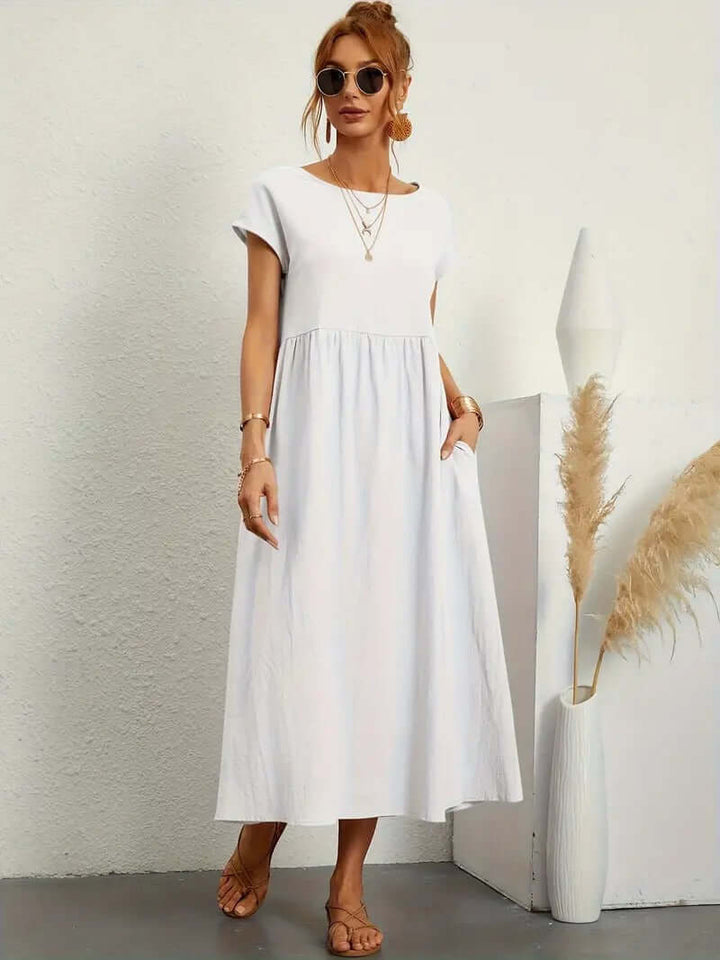 Summer Sleeveless Dress with Handbag
