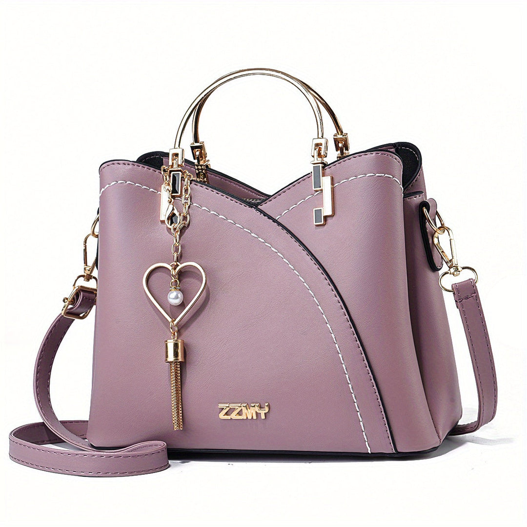 Practical women's luxury leather bag, a stylish everyday tote for work or casual outings.