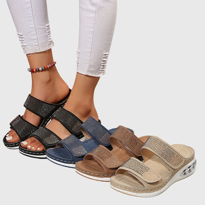 Women's walking sandals for foot pain relief, featuring essential orthopaedic arch support.