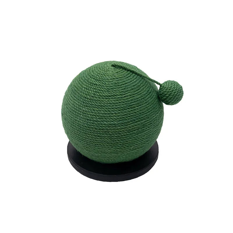 Interactive sisal scratching ball, a fun cat toy designed for claw care and furniture protection.