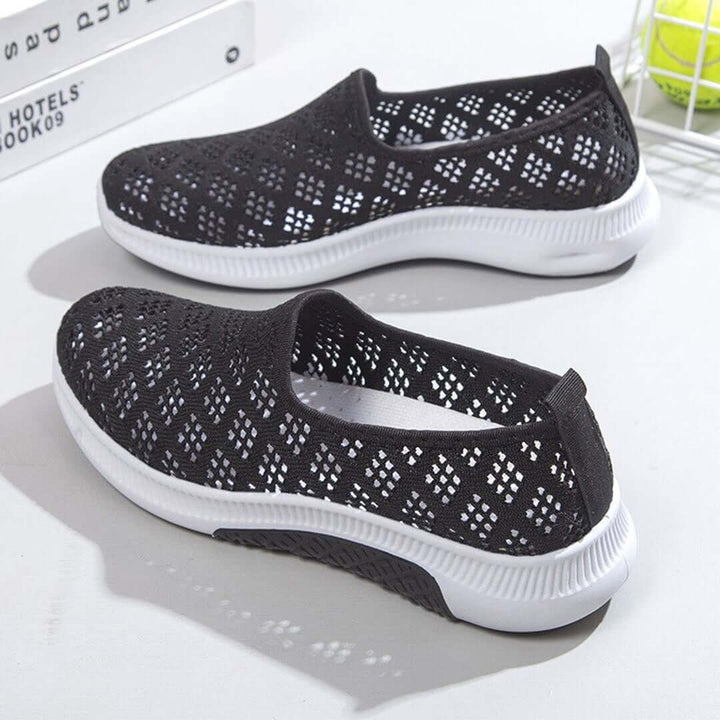 Women's Knit Slip-On Trainers - Breathable & Lightweight